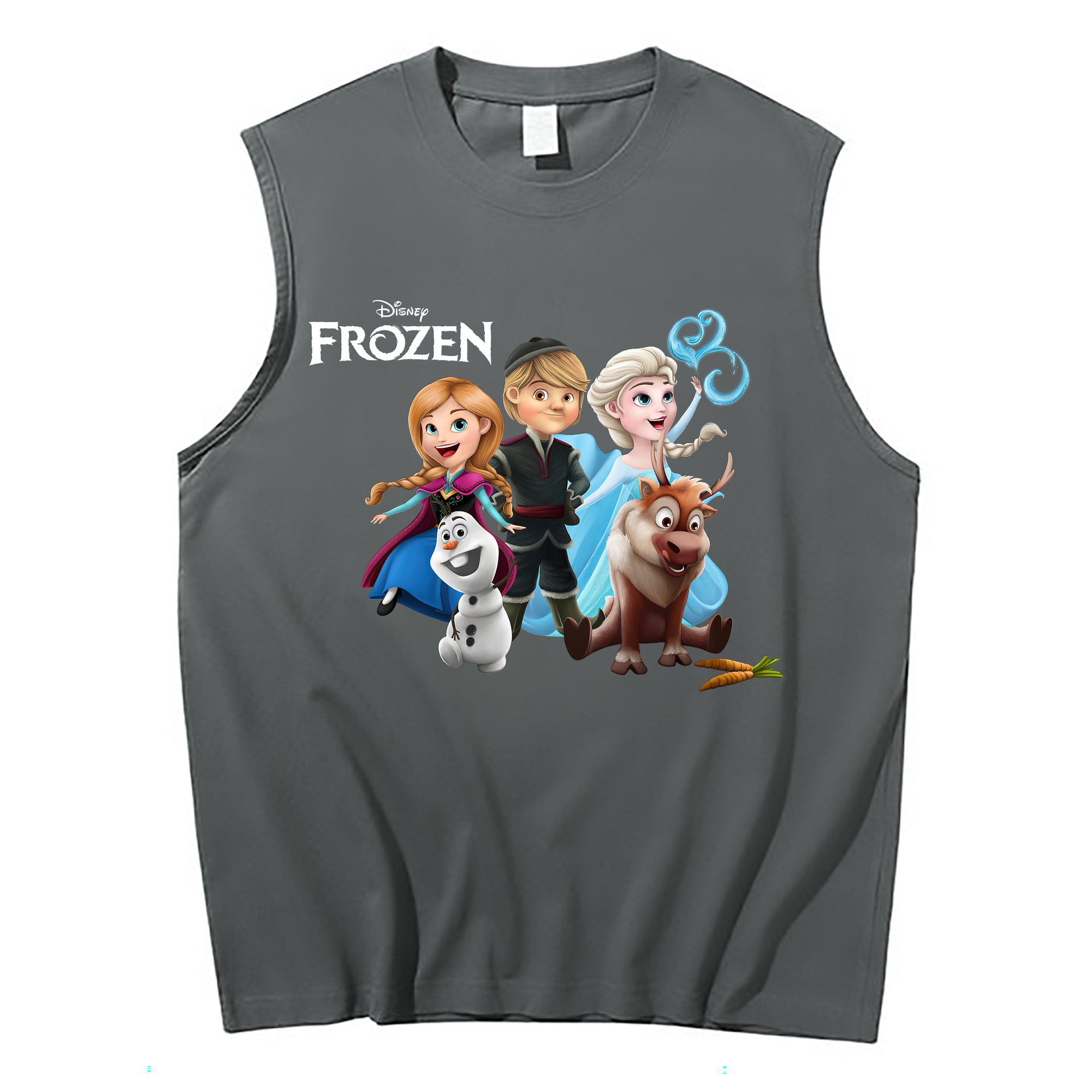 （画像用） アナと雪の女王 アンナ エルサ Frozen Anna Elsa コットン100％タンクトップ（フロントプリント）